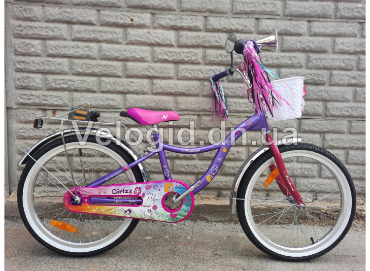 Детский велосипед Novatrack Little Girlz 20" Фиолетовый